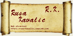 Rusa Kavalić vizit kartica